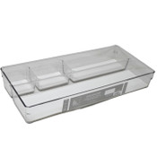 Wholesale - 15.5x7x2.5" 4 Section Plastic Storage Organizer with Non-Slip Bottom C/P 12, UPC: 195010047036